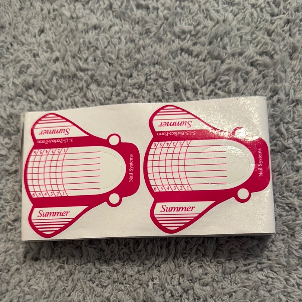 Nail Forms for Acrylic and Gel Extensions - Pink